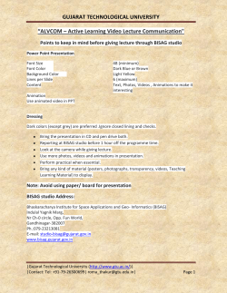 ALVCOM-Points to keep in mind before giving lecture through BISAG studio