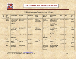 ALVCOM- Active Learning Video Lecture Communication- Schedule for 22nd-23rd September 2012