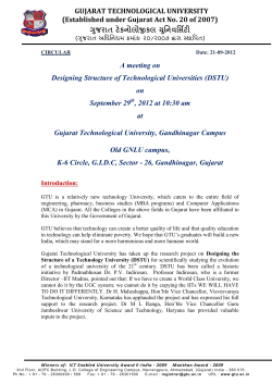 A meeting on Designing Structure of Technological Universities (DSTU) on 29th September 2012.