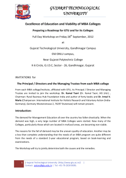 An important full-day Workshop for Directors and Managing Trustees of MBA Colleges on 28th Sept 2012; Register before 25th September