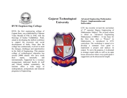 A Seminar on Advanced Enginering Mathematics: Project - Implementation and Deliverables on October 7, 2012 at Auditorium BVM Engineering College Vallabh Vidyanagar