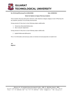 Notice for Diploma to Degree Pharmacy Students