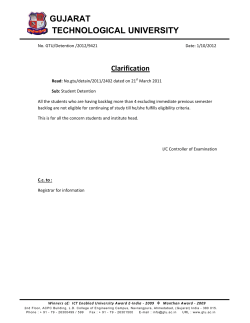 Clarification regarding Student Detention