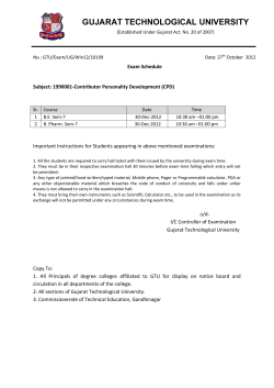 BE BPharm Sem -07 Winter 2012 CPD TimeTable 24 - Dec -2012