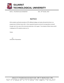Notice regarding winter exam 2012
