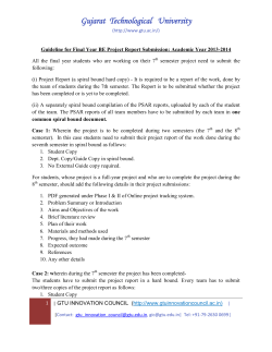 New Circular for the Examination of 7th semester Final Year Degree Engineering Projects: Guidelines for Project Submission for the 7th sem Project exam of 2013-14