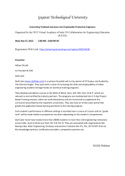 For all Principals, Heads of Departments and Faculty members, interested in developing hands-on technical training programs