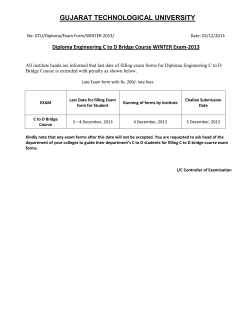 Diploma Engineering C to D Bridge Course WINTER Exam-2013