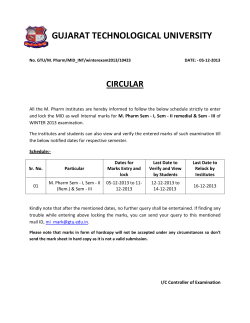 M. Pharm mid Marks Entry