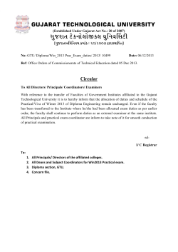 Circular for Diploma Engineering Practical Examiners Winter Exam 2013