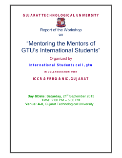 Mentoring the Mentors of GTU&rsquo;s International Students