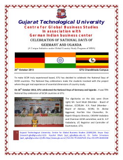 Report - Germany and Uganda National Day Celebration 26th Oct 2013