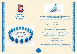 Call for Papers for 2nd International Conference On Corporate Governance on 14th & 15th March, 2014 at GTU