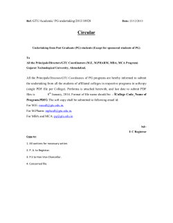 Undertaking from PG Students of GTU Affiliated Colleges