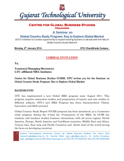 For Trustees and Managing Directors of MBA Institutes: A Seminar on Global Country Study Program: Key to Explore Global Market