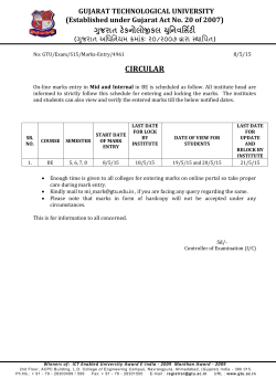 Mid-Internal Mark Entry in BE (5-6-7-8)