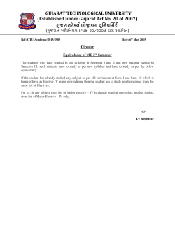 Equivalency of ME Semester III.