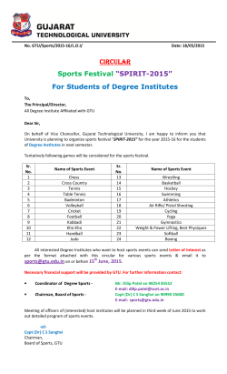 Letter of Interest of Sports Festival "SPIRIT 2015-16" for Degree Institute