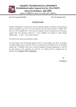 Rules for the Detained students who will be regular in Sem. V