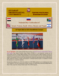National Day Celebration of Israel, Yemen, South Africa, Russia and Nepal on 11th April 2015at GTU Chandkheda Campus