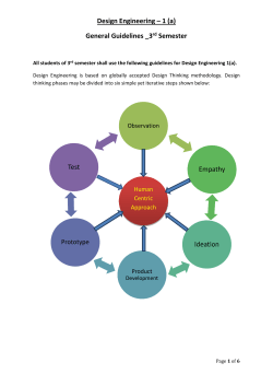 Design Engineering 1(a): BE 3rd Semester: Useful Information for Faculty Members and Students: General Guidelines DE
