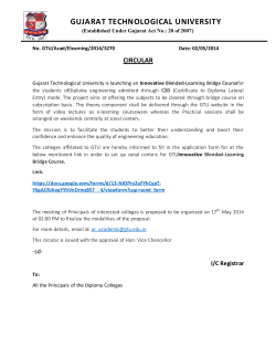 Invitation to Polytechnic colleges to apply for zonal center to offer Innovative Blended-Learning Bridge Course for C2D students of Diploma engineering.