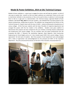 REPORTs on Model Poster Exhibitions: At the exhibitions, many experts from industries have visited and appreciated the work done by students. Some students have been offered jobs at the exhibitions. Please see the report from SAL Technical campus