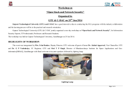 GTU organized workshop on Open Stack Network Security on 25th January 2014