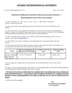 Circular for Be sem-1 remedial (new course student )Exam form