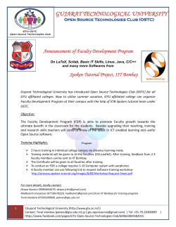 For Open Source Technology Clubs: IITB to provide help for organizing Faculty Development Programs; Let every College derive the benefit