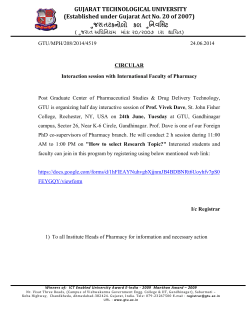 Interaction session with International Faculty of Pharmacy