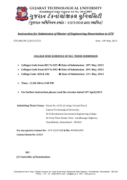 M.E. College wise Thesis Schedule