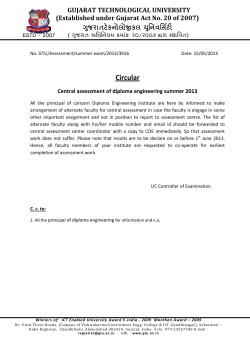 Central assessment of diploma engineering summer 2013