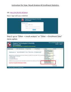 Instruction for View Result Analysis & Enrollment Statistics. (Only for institutes)