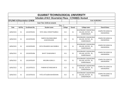 M.E. 4th sem Dissertation Phase II schedule
