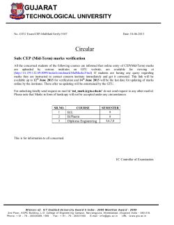 CEP (Mid-Term) Marks Verification BE,BPHARM,DIPLOMA