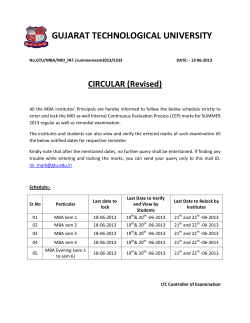 MBA Summer 2013 Exam. (all Semester - Remedial & Regular) Mid Sem. and Internal (CEC) Marks Entry(Revised)