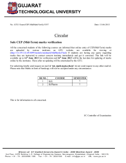 CEP (Mid-Term) marks verification BE,BP Sem -7