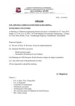 A Meeting of Diploma Curriculum Revision on 21st June, 2013 at GTU