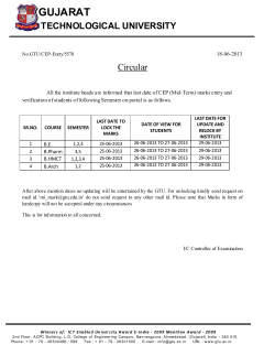 CEP (Mid-Term) Marks Entry BE, BPHARM, B.HM. B.Arch