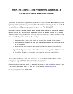 GTU with IEEE computer Society Oranises workshop "Train the Teacher"