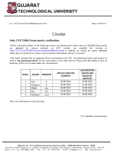 CEP (Mid-Term) Marks verification - BE BP PDDC