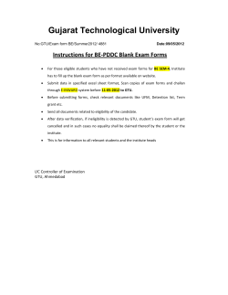 Instruction for BE - PDDC blank Exam forms