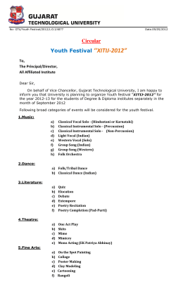 Letter of Interest: Youth Festival "XITIJ 2012-13" ( Degree+Diploma)