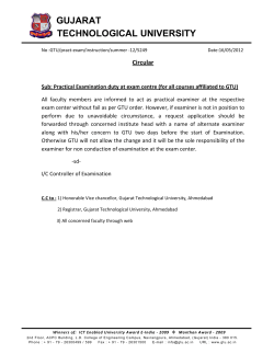 Practical Examination duty at exam centre (for all courses affiliated to GTU)