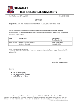 MCA Sem IV & Practical examination scedule for Summer-camp programme Students