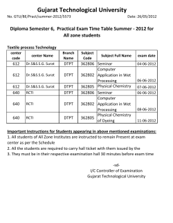 D.E. Semester - 6 Branch Metallurgy for all zone Time Table