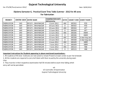 D.E. Semester - 6 Branch Fabrication Technology for all zone Time Table