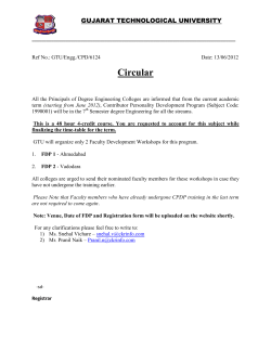 Notice for Degree Engineering regarding Contributor Personality development program