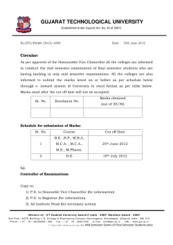Circular for Mid Semester Exams of Final Semester Students